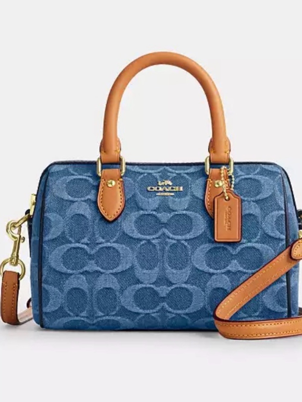 💙🩵 BNWT Coach Denim Signature Rowan Mini